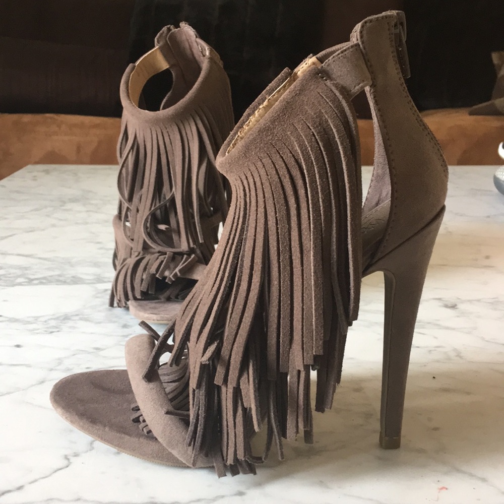 Mossimo Suede Fringe Heels